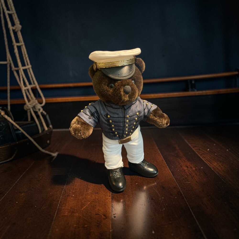 Vintage Bear Forces of America Air Force Military Uniform Teddy Bear Plush 8”